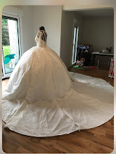 Robe de mariée nettoyée et préservée par Mabella Pressing